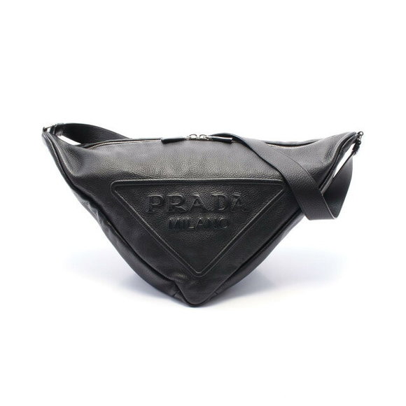 Prada VIT Bag Leather Shoulder DAINO Black Triangle - Picture 2 of 7